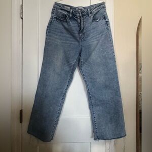 Vigoss Royce 70’s Crop Light Blue Straight Wide  Leg Jeans Sz 31